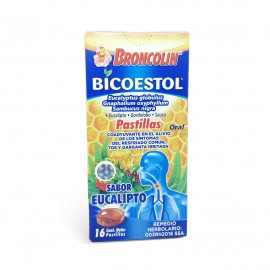 Broncolin Bicoestol Pastillas Sabor Eucalipto