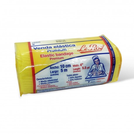 Le Roy Premium Elastic Bandage 10cm x 5m (3.93 in x 16.4 ft)