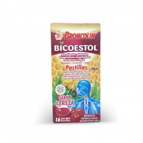 Broncolin Bicoestol Cherry-flavored Pills